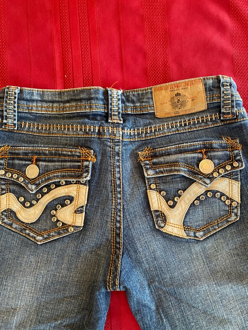 VINTAGE GOODTIME USA JEANS -  DENIM CAPRI'S WOMEN'S SIZE 7